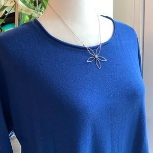 Kate & Mallory Royal Blue Tunic Sweater Sz L